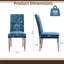 Ensemble de 2 chaises de salle à manger rembourrées modernes en chenille avec pieds en acier inoxydable-17424968