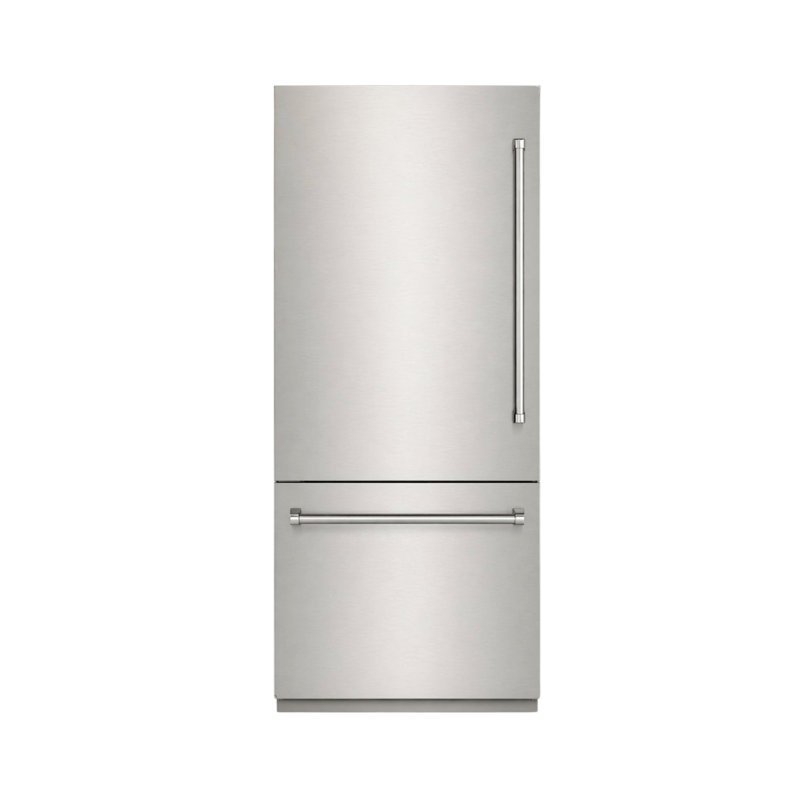 Kucht 35.75'' W Built-in Bottom Freezer Refrigerator, Stainless Steel/Silver