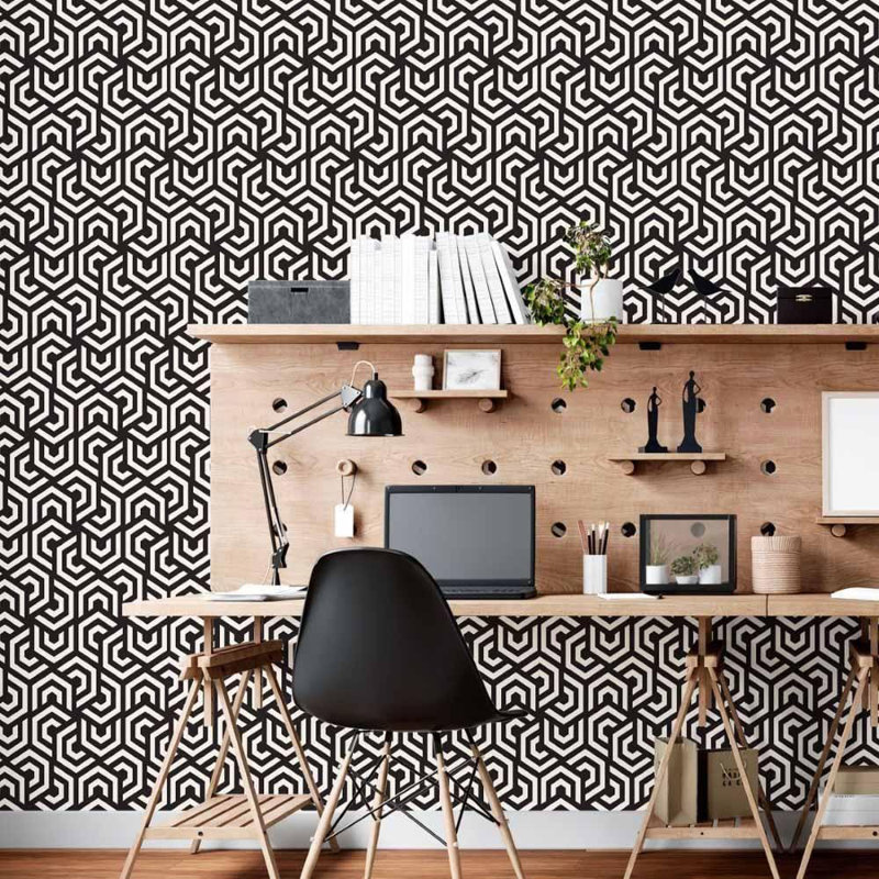 Rouleau de papier peint adhésif Ahsanur, L 126 po x l 24 po