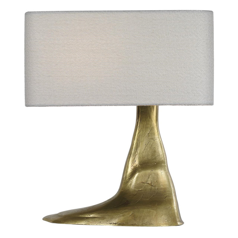 Anne-Marie Barton Terra-Forma 23" Right Table Lamp with Boucle Shade, Gold, Brass