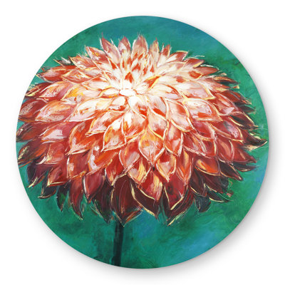 Abstract Dahlia Flower Rug - Botanical Outdoor Decor | Home Use