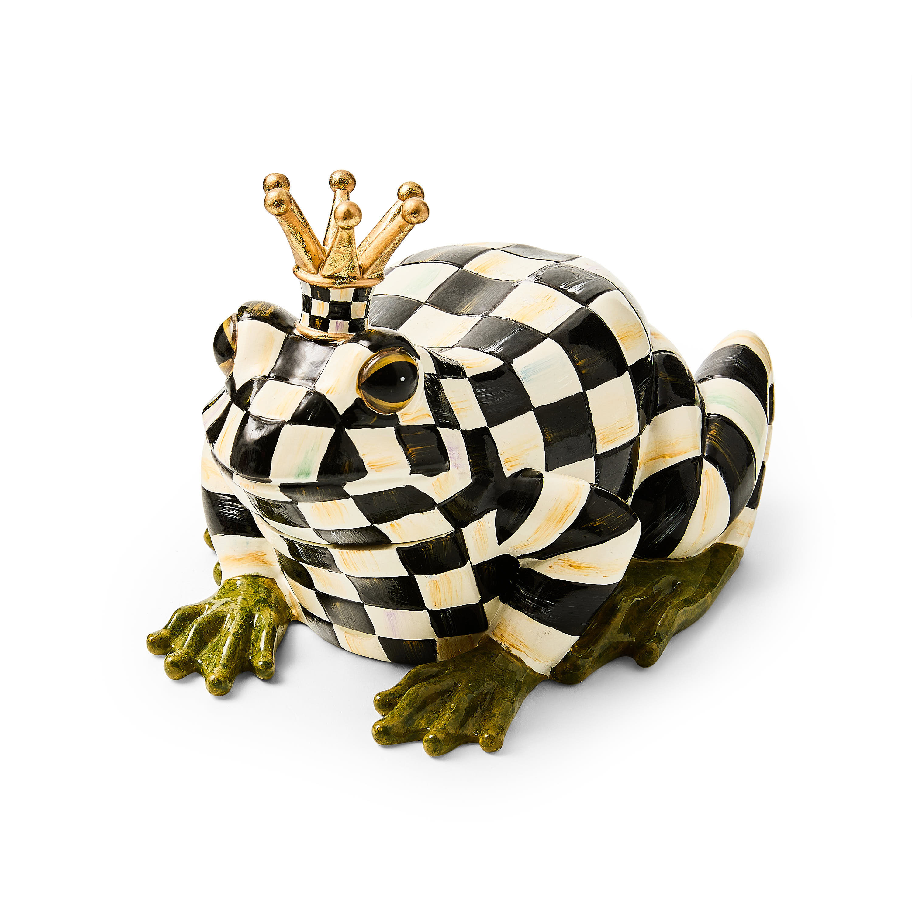 Hide Un Check MacKenzie-Childs Courtly Check Frog Hide-A-Key | Wayfair