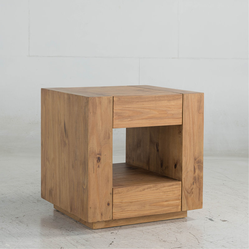Oak Finish End Table