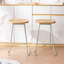 Tabourets de comptoir de 26 po de hauteur avec siège en bois massif, tabourets de bar avec pieds en métal, tabourets de bar rustiques à hauteur de comptoir sans dossier pour îlot de cuisine, chaises de bar avec siège de selle-119008327-115709520