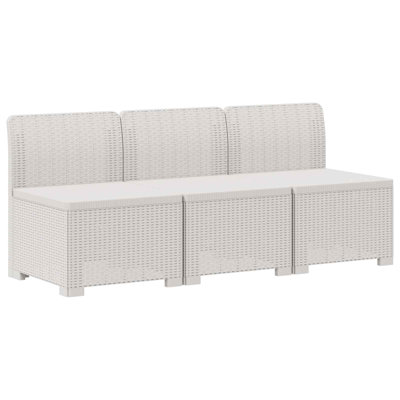 Garden Sofa Rattan Look PP Outdoor Seating Contemporary Furniture Couch
