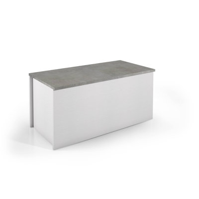 Chest Miltonia, Capacious Multipurpose Storage Box, Modern Chest, 100% Made In Italy, 90X45H45 Cm