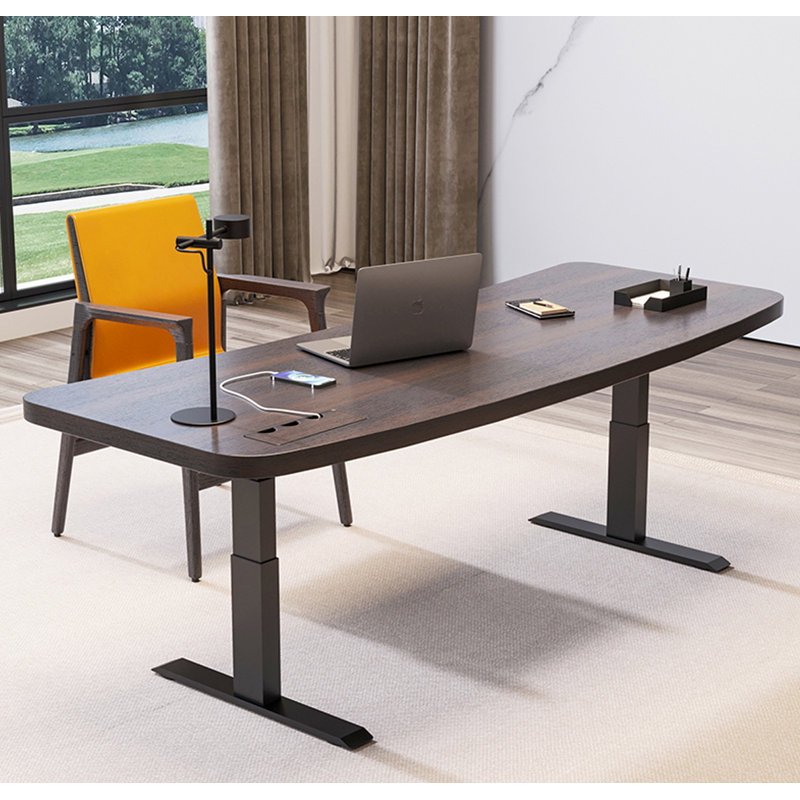 Lumière - hauteur électrique luxueuse - bureau réglable, H 29,53 po x l 70,87 po x P 25,59 po