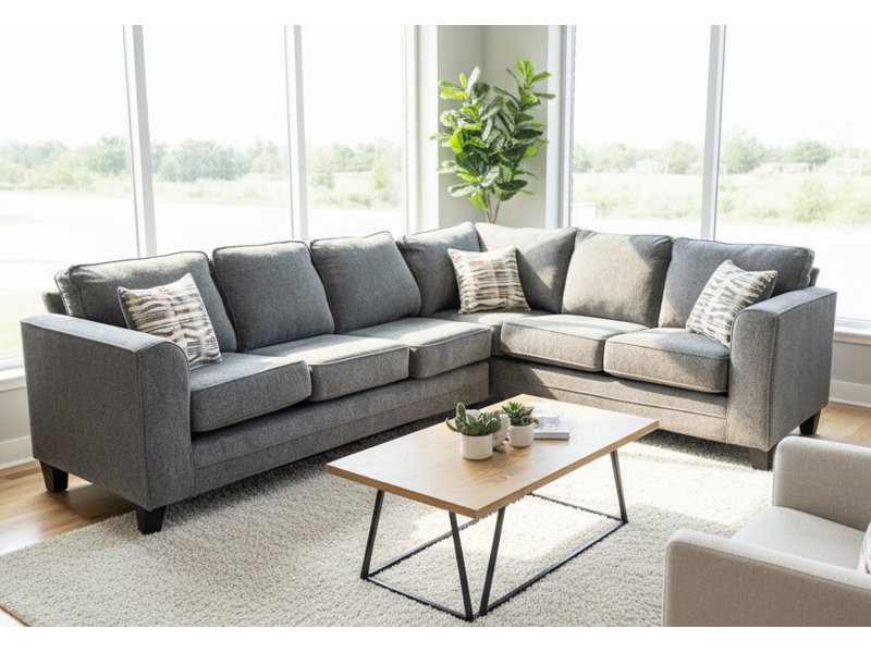 Thea Gray 2-Piece Sectional, Gray
