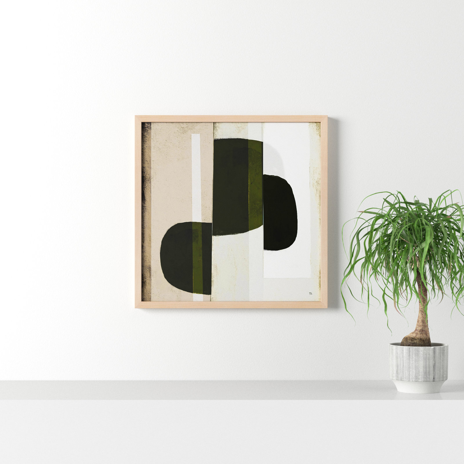 Collage 2 by StudioM, Maple Framed Paper, 30" H x 30" W x 1.25" D