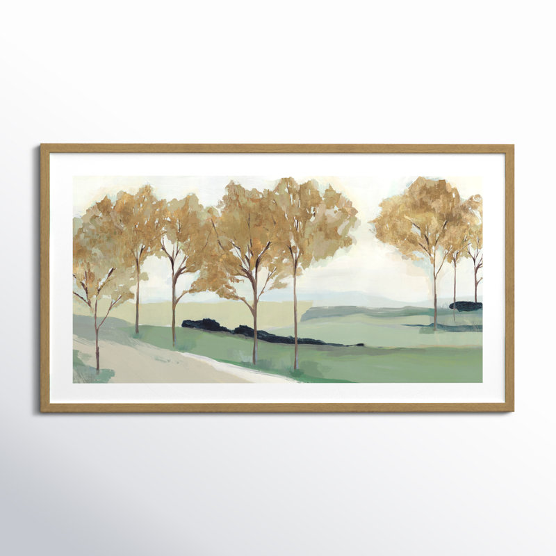 Pathway to the Sea - reproduction d'art, Toile avec cadre en bois beige, H 23,5 po x l 41,5 po x P 0,75 po