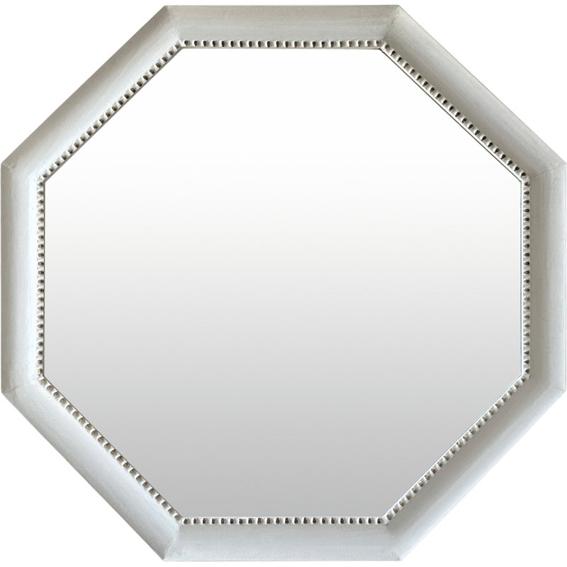 Miroir décoratif Ellye, 42 po x 42 po, Argent argent