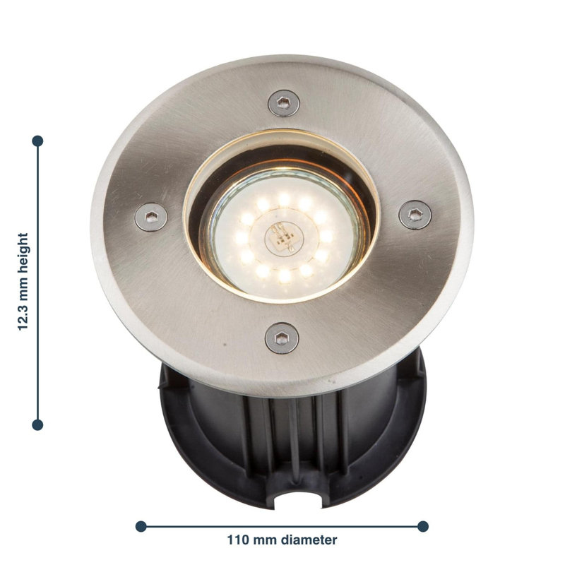 Cohocton Brushed Stainless Steel Metal Pathway Light
