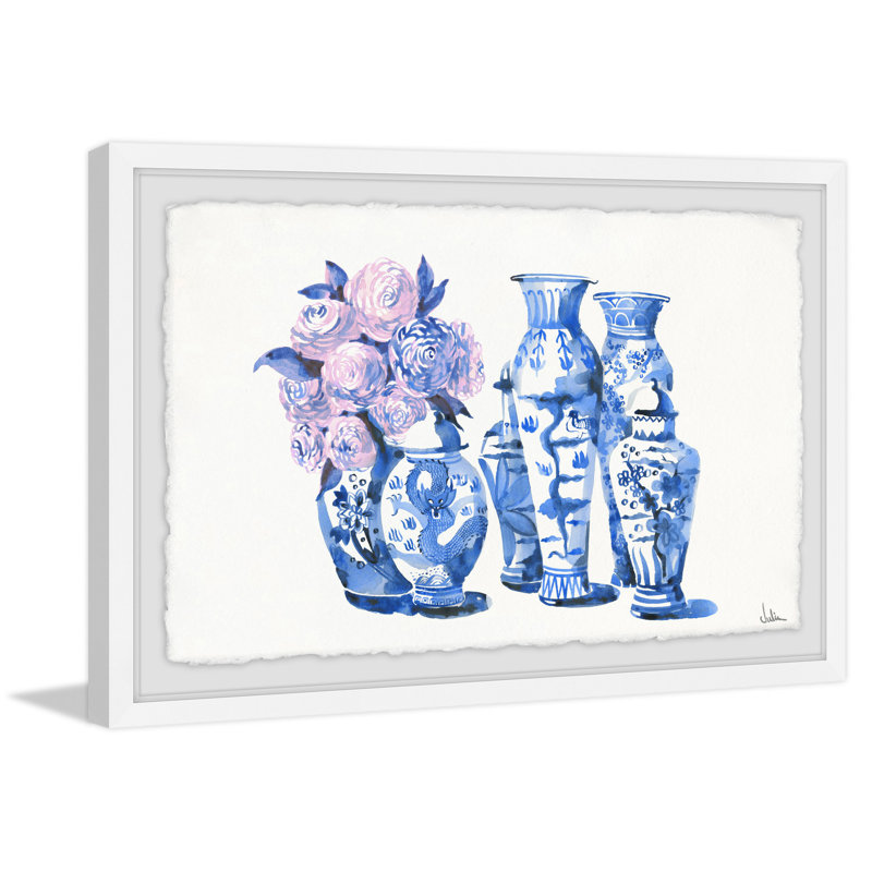 « porcelaine choices », impression encadrée, H 30 po x l 45 po x P 1,5 po