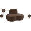 Chaise rembourrée en velours Swerve-1425424405
