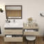 Meuble-lavabo mural Aliki avec évier en acrylique renforcé-10898800-25095436