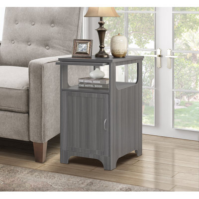 Table de bout rectangulaire avec rangement Lidya