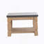 Table basse rectangulaire avec plateau en bois manufacturé et tablette