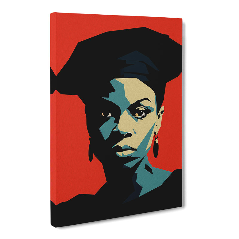 Nina Simone Minimalism Art - Wrapped Canvas, 50cm H x 35cm W x 3cm D