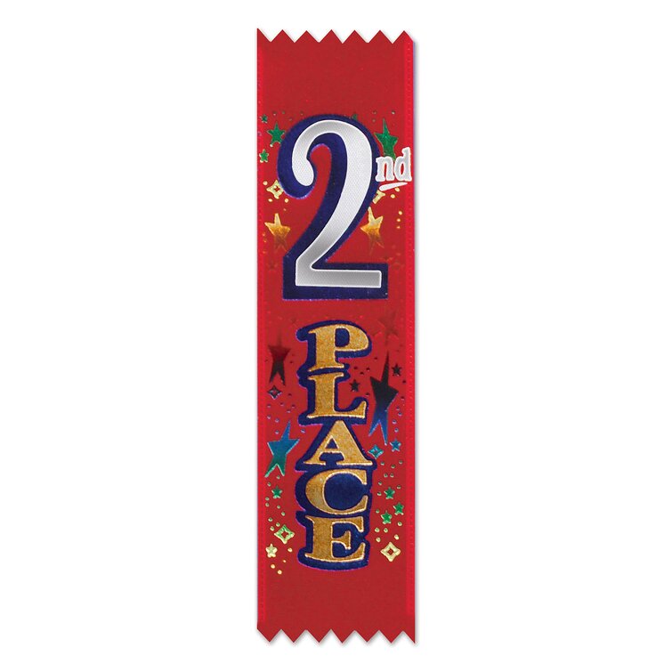 The Beistle Company Sports 2nd Place Value Pack Ribbon 