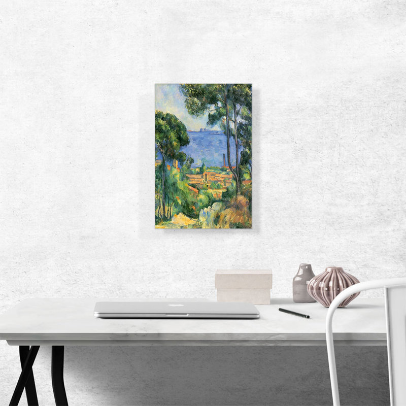 " View Through Trees 1885 " by Paul Cezanne Painting Print, 18" H x 12" W x 1.5" D