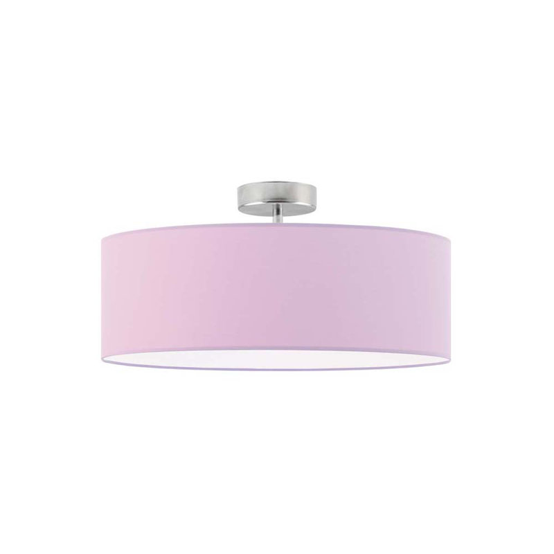 Audriona Semi Flush Mount, Brushed Steel, 30cm H x 50cm W x 50cm D, Light Violet