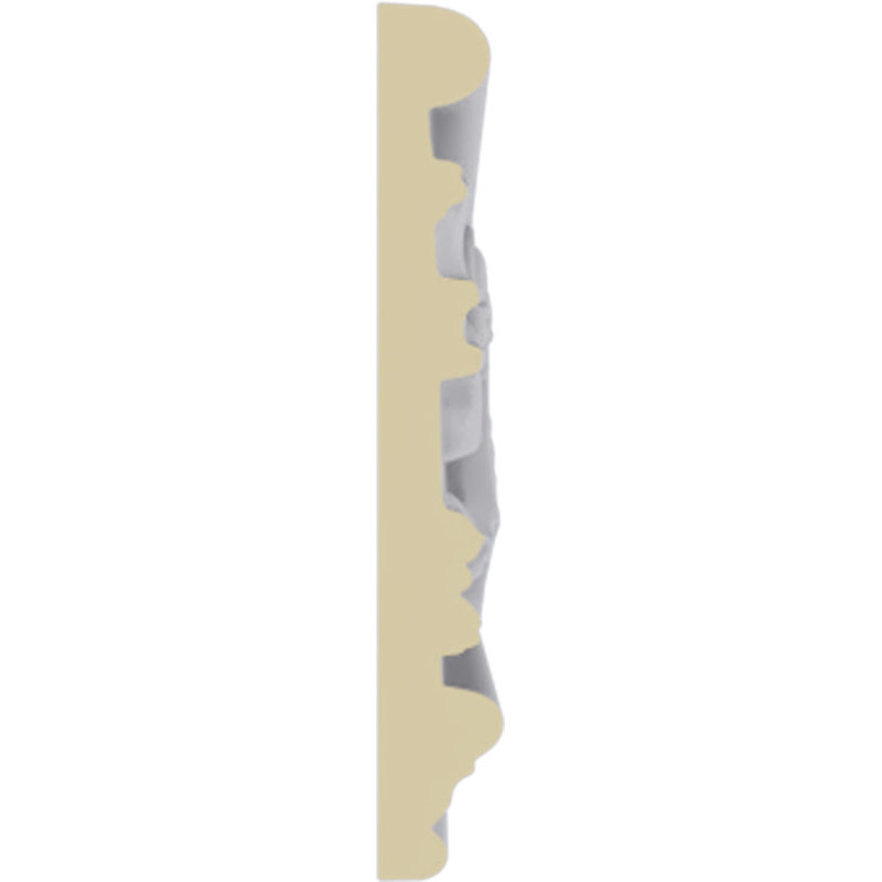 Primed Geometric Urethane Crown Moulding Sample, 12" Length