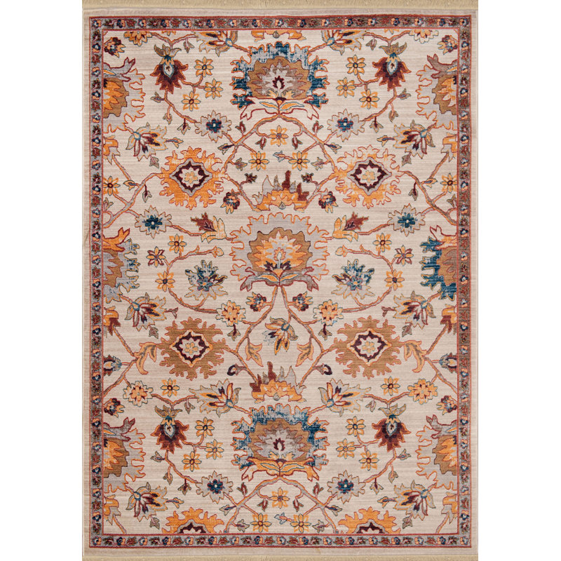 Tapis tissé à la machine naturel / crème Grazierville, Tapis de couloir 2 pi x 8 pi