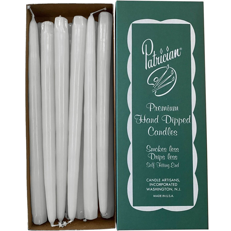 Bougie conique sans fumée et sans gouttes, Blanc