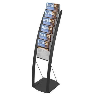 Abbottson Metal Free Standing Magazine Rack