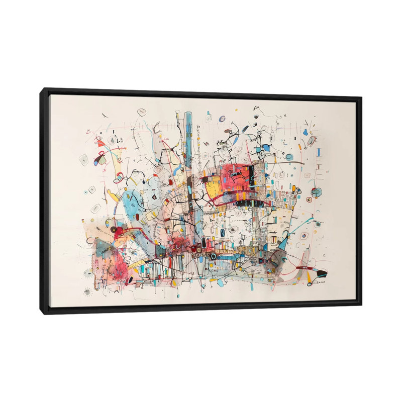 Voyage, impression sur toile tendue, H 18 po x l 26 po x P 1,5 po, Toile avec cadre noir, Pas de tapis