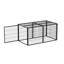 Grande cage pour chien, chenil pour chiot moyen avec parc, cage pour animal de compagnie, intérieur, noir.