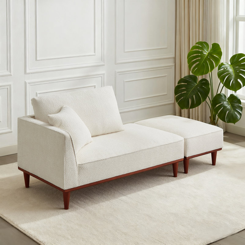 Lounges Chaise+Ottoman, Beige