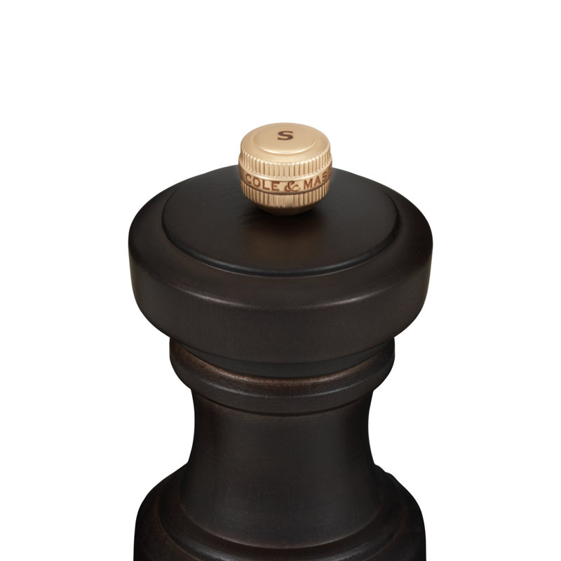 Cole & Mason Hoxton Dark Chocolate Wood Salt & Pepper Mill Set 4"
