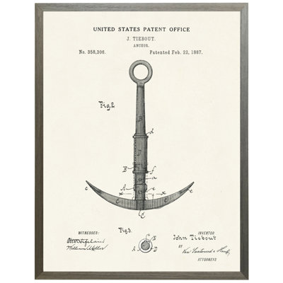 Anchor Patent in Grey Frame