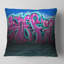 Coussin décoratif imprimé graffiti mauve - Street Art-860172131