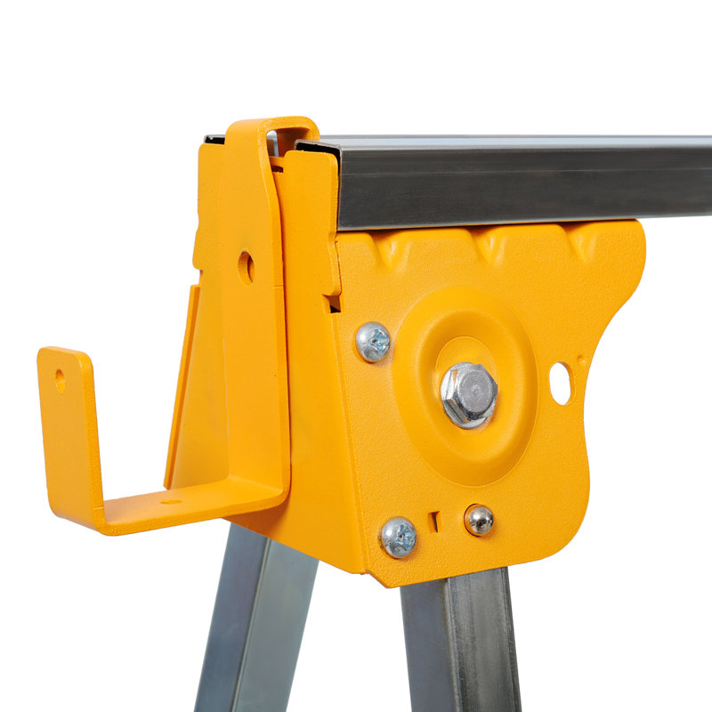 Ensemble de 2 chevaux à scie à cheval à hauteur ajustable et pliables portatifs (28,5 po à 35 po de hauteur, capacité de 1000 lb par paire), entièrement assemblés pour les projets de garage, d'atelier, de menuiserie et de bricolage