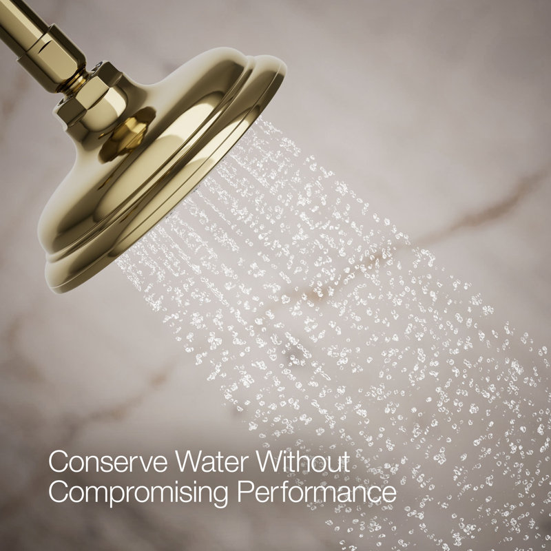 Artifacts Full/Standard Fixed Shower Head with Katalyst Air Induction Spray, Vibrant Gold