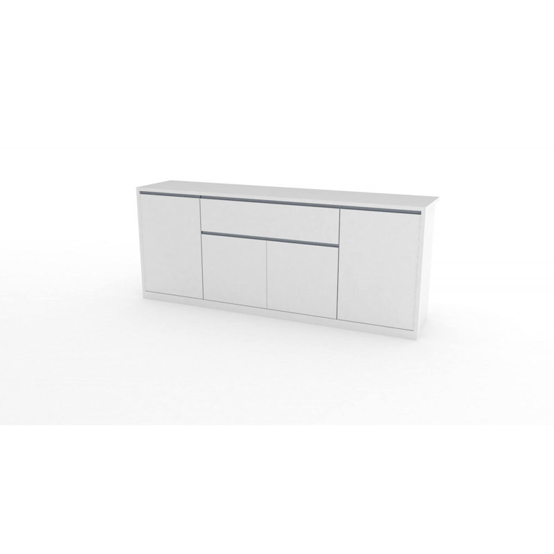 Delaney 210.2cm Sideboard, White/White Frame