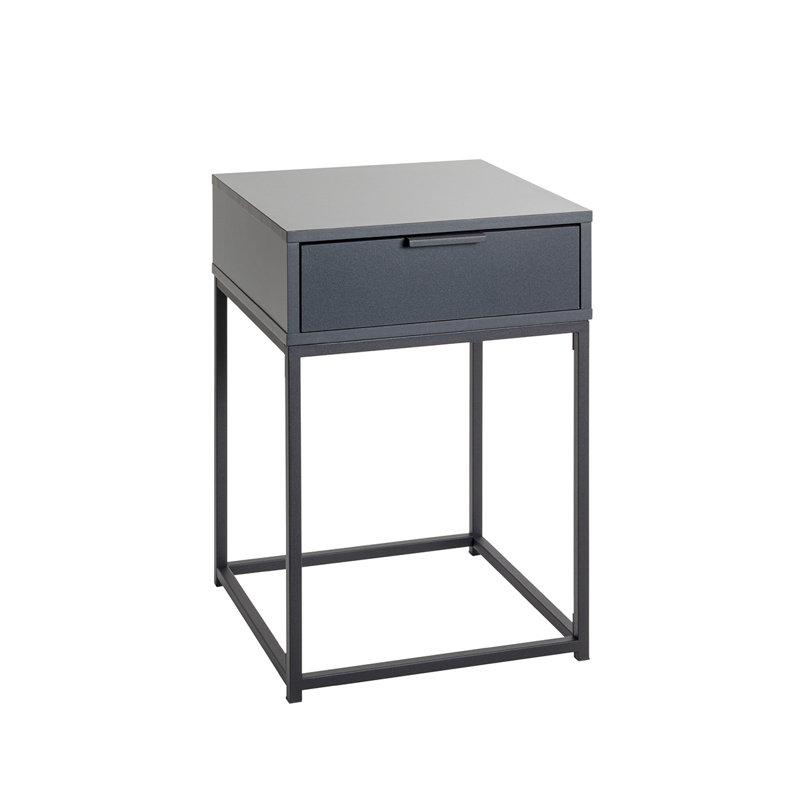 Console End Table with Storage, Anthracite, 60cm H x 40cm W x 40cm D