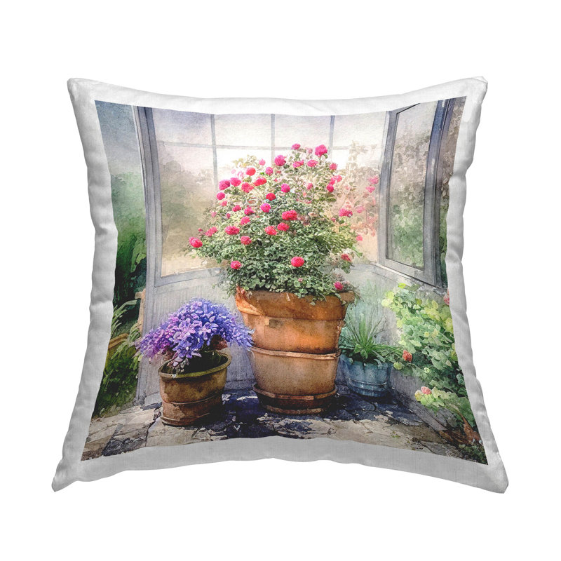 Polyester Throw Square Pillow Cover & Insert