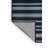 Washable Indigo Light Gray Striped Area Rug-1074632573