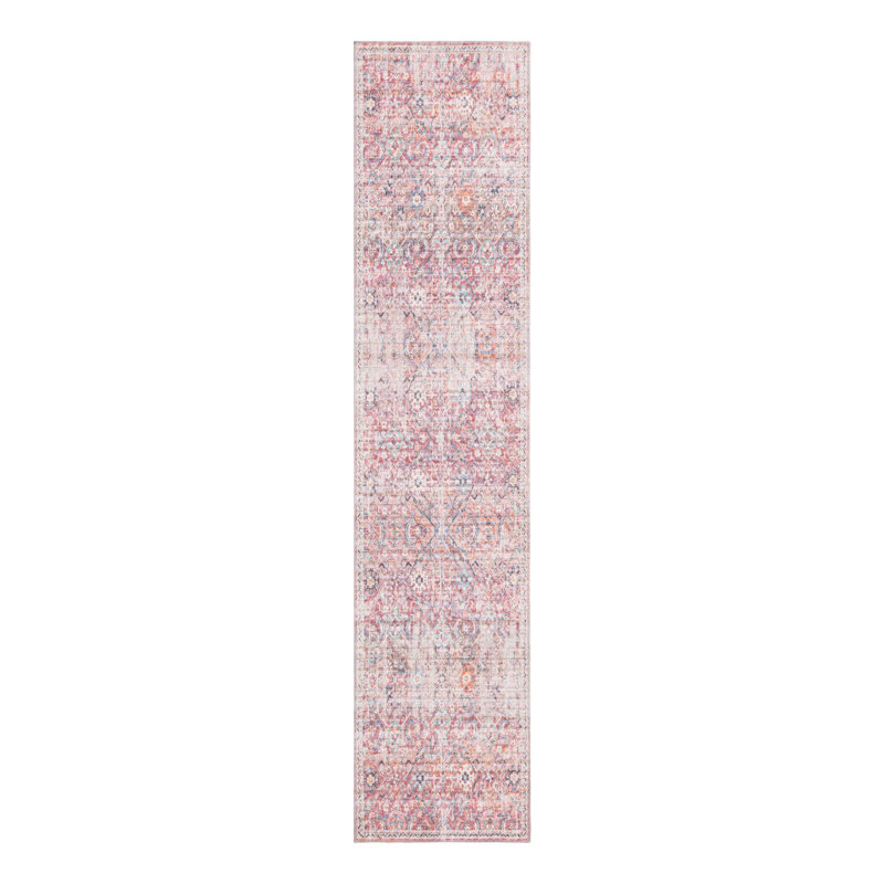 Engelhardt Washable Floral Indoor Rug, Runner 2'7" x 12'