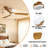 42 in. 3 - Blade Flush Mount Ceiling Fan with Remote, Reversible DC Motor, 6 Speeds, White-447895053