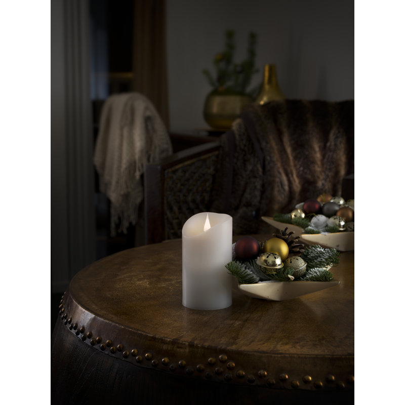 3D Flame Real Wax Battery Candle, 13.5cm H x 7.5cm W x 7.5cm D