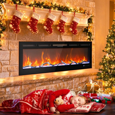 Wrought Studio 72 " W Black Electric Stove