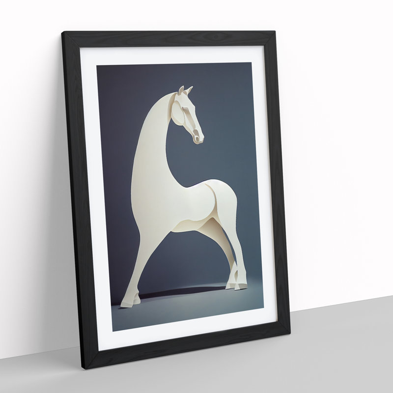 Horse - Framed Print, Black, 46cm H x 34cm W x 2cm D