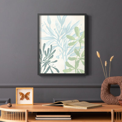 «Swaying Seagrass III», reproduction encadrée - bois massif