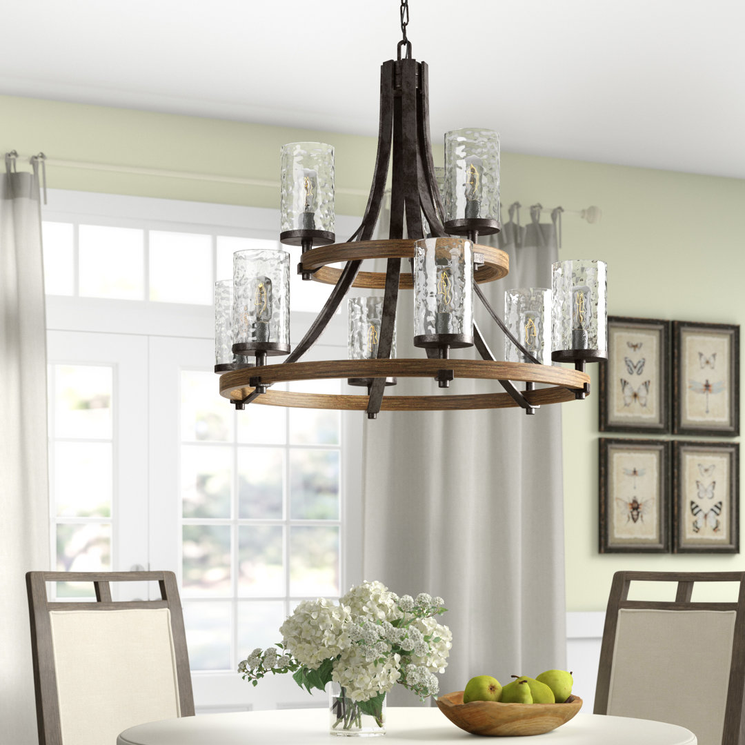 Scot 9 - Light Dimmable Tiered Chandelier Canora Grey