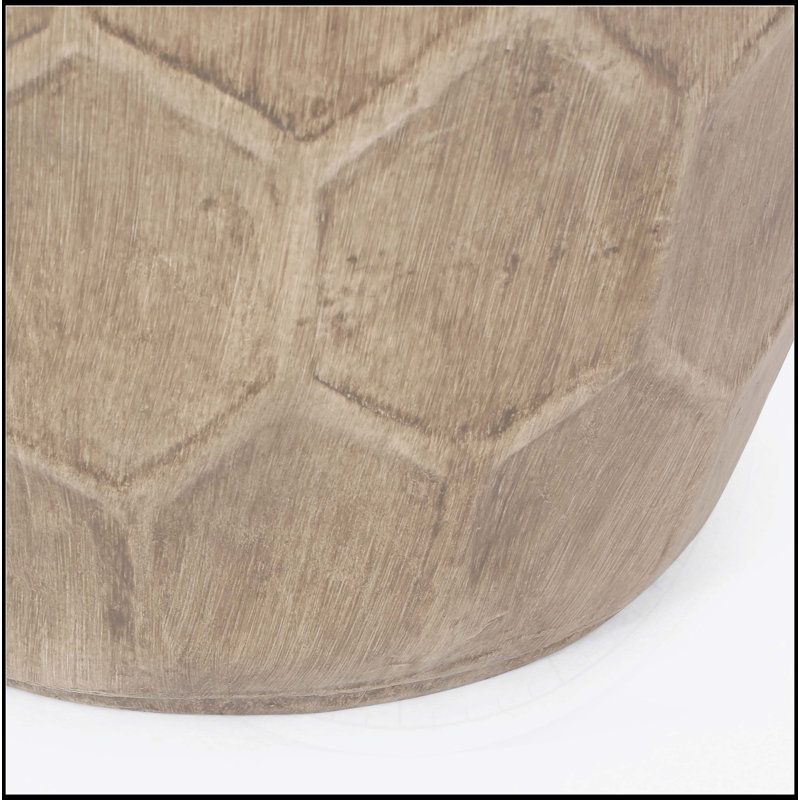 Outdoor Lightweight Concrete Side Table with Artistic Flair and Versatile Functionality