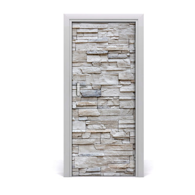 Stone Wall Door Decal